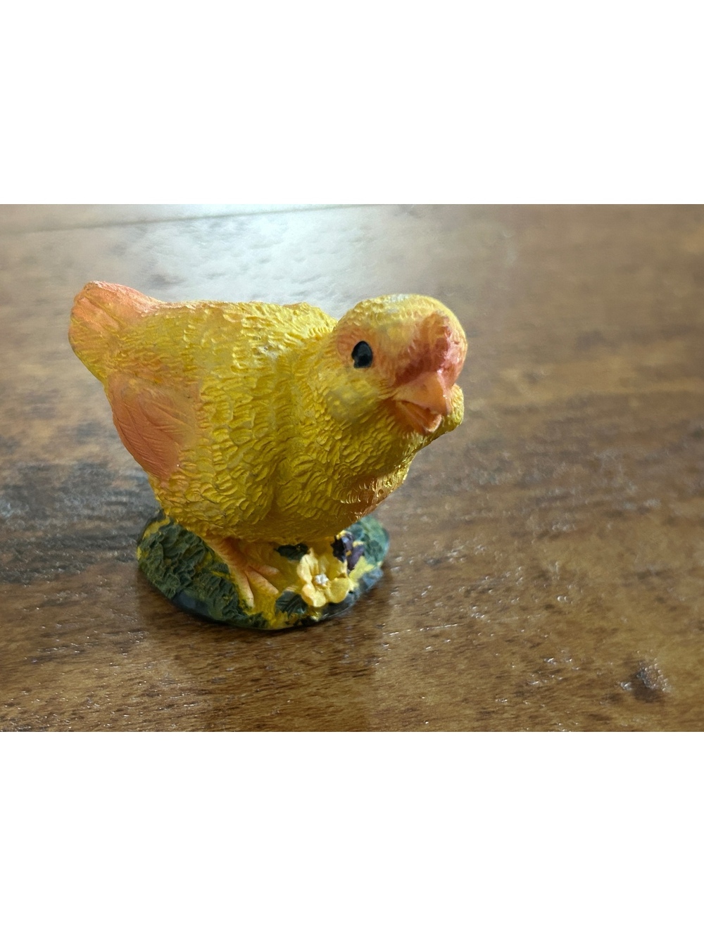 Small Yellow Chick Figurine Sculpture